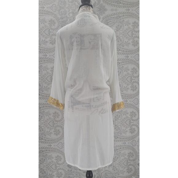 Manima Styled in Italy Gold & Embroidered Ethnic Tunic Kurta Beautiful detailing - Picture 2 of 10
